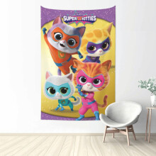 Superkitties tapestry wall hanging for bedroom 60" x 51"