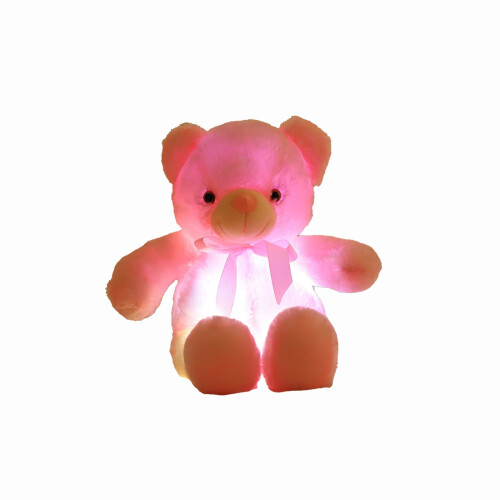 Mehrfarbiger LED-Plüschteddybär (1 Stück) 2