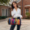 Bolsa esportiva tipo duffel com estampa de borboletas e flores, tamanho pequeno (16x8x8 polegadas). 7