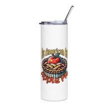 Pie Lover Skinny Slim Tumbler White 20 oz