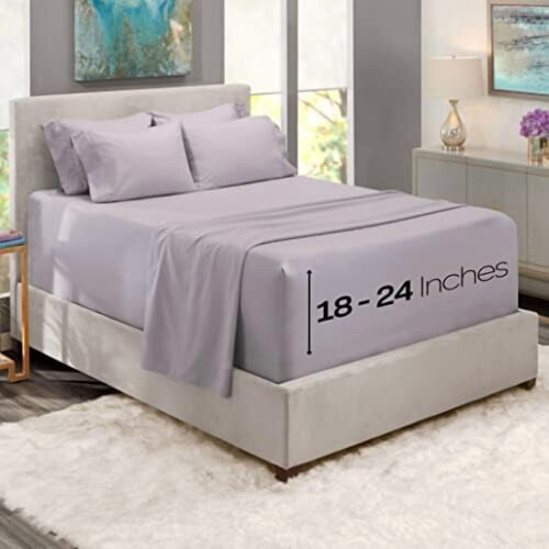 Σετ σεντόνια King Size Extra Deep Pocket 6 τεμαχίων Light 1