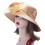 Chapéu de sol feminino de cetim com proteção UV e aba larga. 4