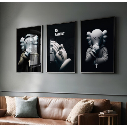 Christian Hypebeast Figure Poster Set 3 pcs
