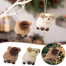 Christmas puppy pendant white pet tree decoration
