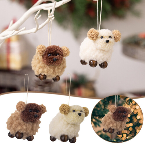 Christmas puppy pendant white pet tree decoration