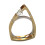 Geometrische holle driehoek strass ring voor dames 1