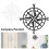 Metal Nautical Compass Wall Decor Black 11 Inch 1