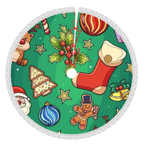 Christmas Tree Skirt 36 Inch Rustic Holiday Decor