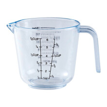 Doorzichtige plastic maatbeker met handvat, 150 ml
