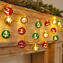 Christmas Ornament String Lights 10ft 20 LEDs AAA Battery