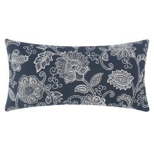 Cuscino decorativo Levtex Home Aditya con motivo floreale blu navy e bianco