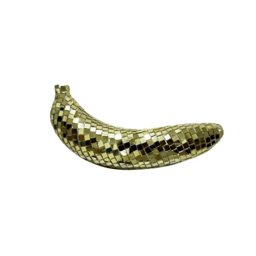 Gold Banana-Shaped Disco Ball Home Decor 1pc