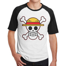 Léine raglan gearrmhuinchille fir ONE PIECE