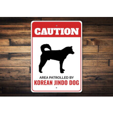 Koreaans Jindo-hondenteken, metalen waarschuwingsbord, 8x12 inch