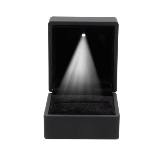 Soft Interior Ring Box with LED Display Case