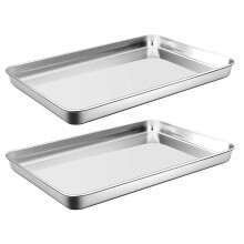 Stainless Steel Baking Grilling Plate 2 pcs