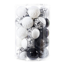Black Christmas Ball Ornaments 34PCS 2.36 inch