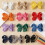 Nœuds pour cheveux de bébé, ruban côtelé uni, 12 pièces 8