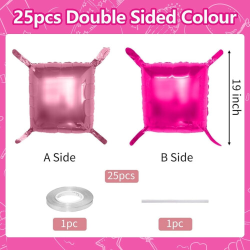 Balúin Scragall Cearnógacha Bándearga 25PCS Déthaobhach 1