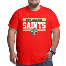 Camiseta de futebol americano masculina tamanho grande e alto dos Saints