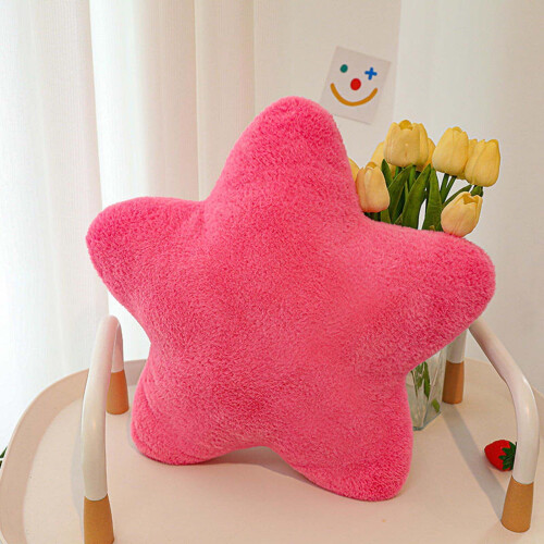 Star Pillow Decorative Plush for Bedroom 1 Piece Red