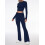 Dames lounge set: cropped top en flared broek 2