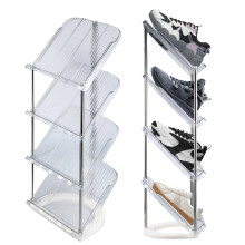 Shoe Rack Sloping 4-Layer Free-Standing Stackable