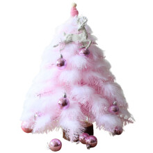 Pink Mini Christmas Tree with LED Lights 18 inch