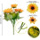 Girasoli artificiali in seta, 8 pezzi con 7 steli 2