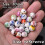 Ceramic flower beads round 8mm 10mm 12mm 10pcs 4