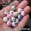 Ceramic flower beads round 8mm 10mm 12mm 10pcs 5