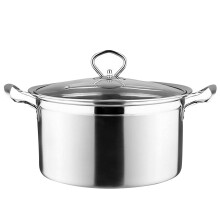 Stainless Steel Vegetable Steamer with Glass Lid 24cm
