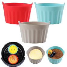 Silicone Air Fryer Basket Set – 3 Pieces