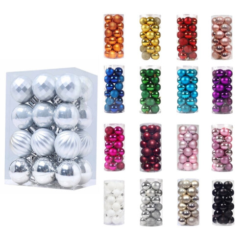 Christmas Balls Blue 3cm 24pcs Holiday Decorations