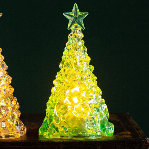 Mini artificial Christmas tree night light green 2.2 x 4.1