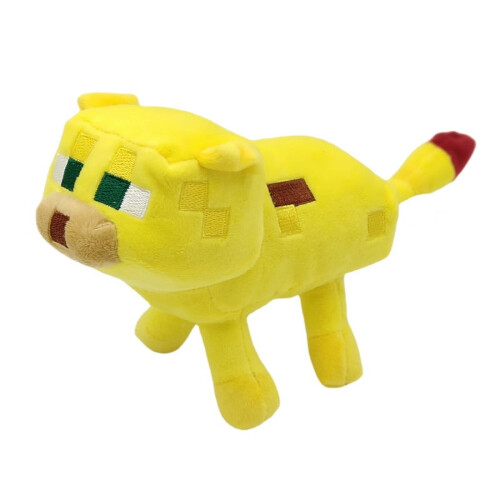 Ocelot plyslegetøj gul 24 cm blødt tøjdyr 2