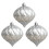 Farfi Christmas Ball Ornament Set Silver 3 pcs 1