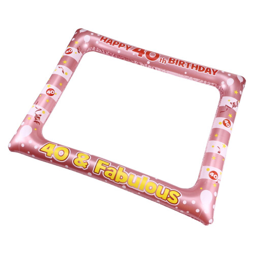 Plastic Birthday Photo Frame Pink Lightweight 1 Pc 2