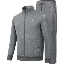 MoFiz Herren Trainingsanzug Sport Set Bequem zum Laufen Grau XXL — herrensportanzug, trainingsanzug mit reißverschluss, laufanzug grau