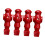 Foosball men replacement parts red 4 pieces 1