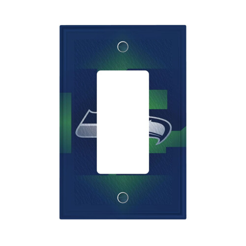 Seahawks Leder-Wandschalterpanel mit römischem Rahmen, einzeln
