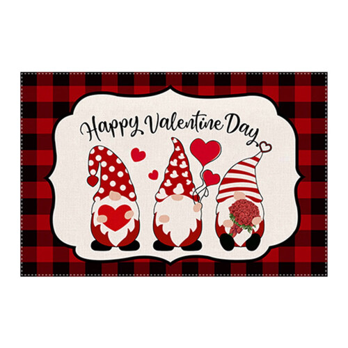 Valentine's Day red lattice placemat 1 piece