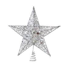 Décoration étoile scintillante en fer pour sapin de Noël (1 paquet)
