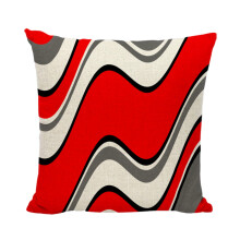 Dekorativer Kissenbezug mit geometrischem Streifenmuster, 45 x 45 cm