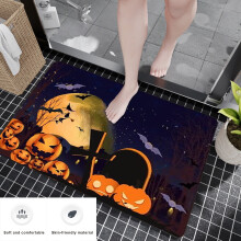 Jacenvly Halloween-lattiamatto kurpitsakuviolla 27,56 x 17,42 tuumaa
