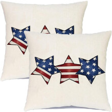 Conjunto de 2 capas de almofada para o 4 de julho, 45x45 cm (18x18 polegadas)