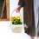 Panier à fleurs de mariage blanc tressé, léger et portable 3