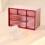 Επιτραπέζιο κουτί αποθήκευσης κοσμημάτων σε σχήμα συρταριού, ροζ πλαστικό 5