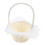 Panier à fleurs de mariage blanc tressé, léger et portable 5