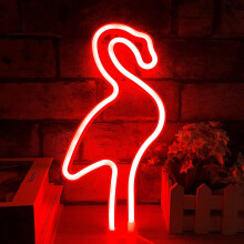 LINLIN LED flamingó neonfény elemes/USB-s tápellátású, 1 darab